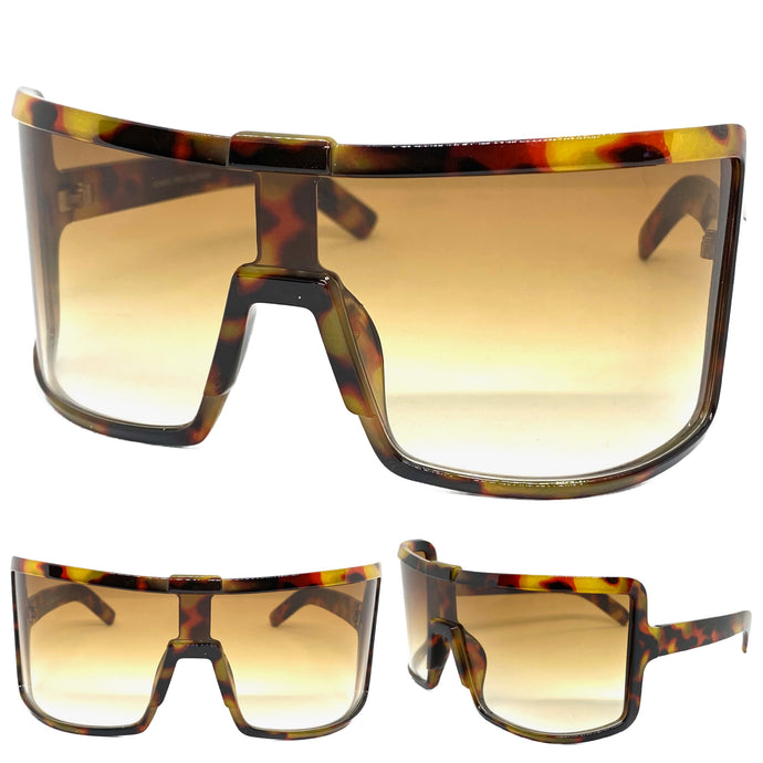 Oversized Exaggerated Modern Retro Style SUNGLASSES Large Leopard Frame 80734