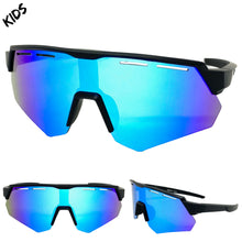 Kids Boys Retro Sporty Baseball Cycling Wrap Around Style SUNGLASSES Ages 6-12