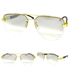 Classy Elegant Luxury Retro Aviator Hip Hop Style SUNGLASSES Gold & Faux Wood Frame 4063