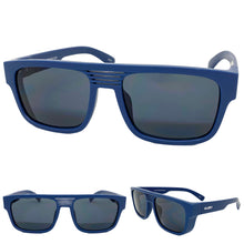 Classic Biker Hardcore SUNGLASSES Square Blue Frame 80704