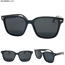 Classic Vintage Retro Style POLARIZED SUNGLASSES Square Black Frame P0266