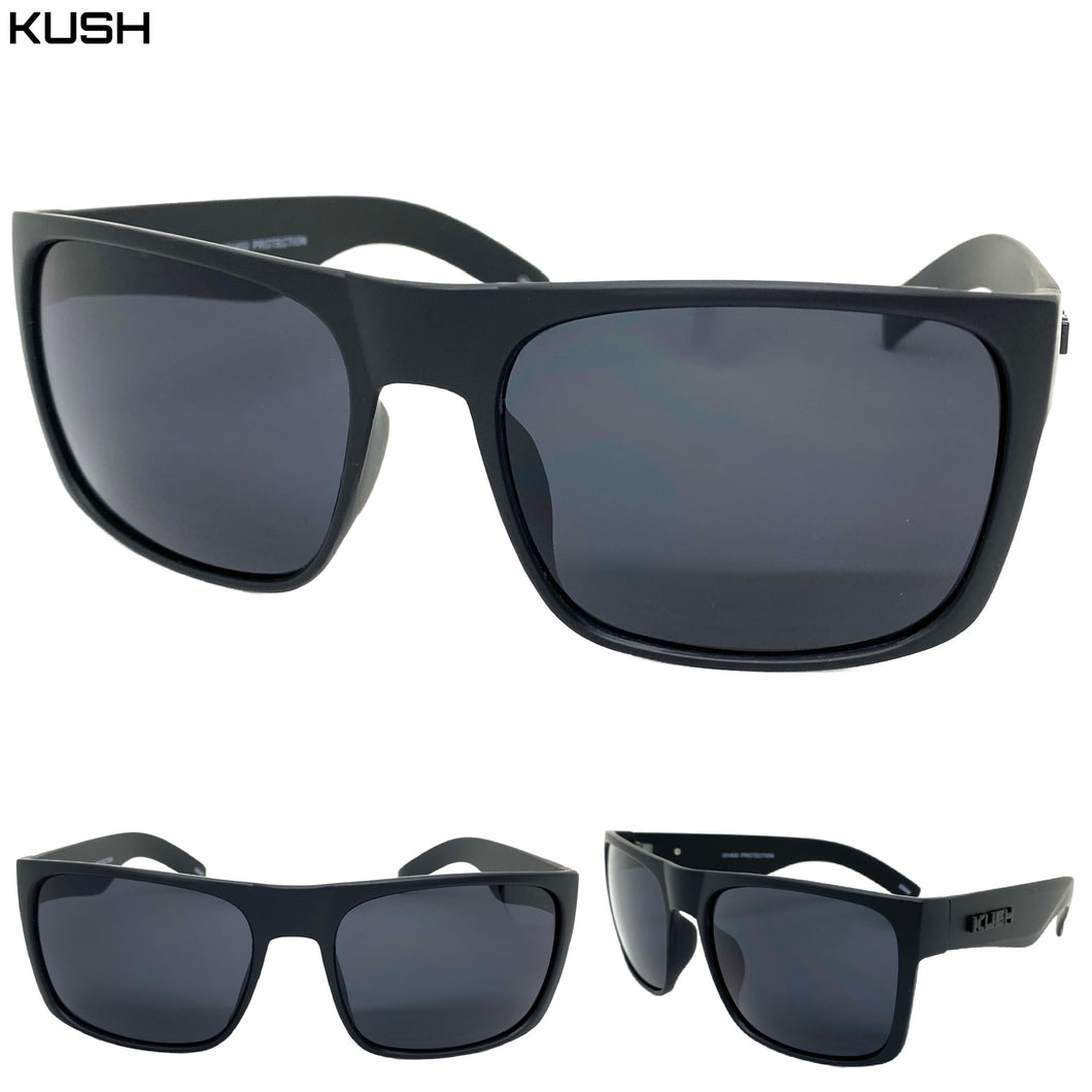 Classic Biker Gangster Hardcore KUSH SUNGLASSES Square Black Frame 9817