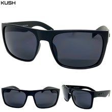 Classic Biker Gangster Hardcore KUSH SUNGLASSES Square Black Frame 9817