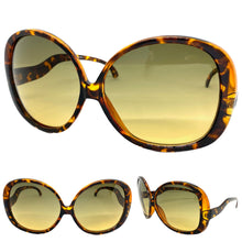 Oversized Vintage Retro Style SUNGLASSES X-Large Huge Round Tortoise Frame 7334