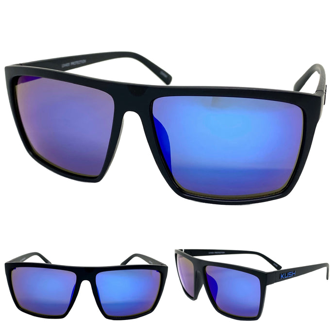 Classic Biker Gangster Hardcore KUSH SUNGLASSES Square Black Frame 6477