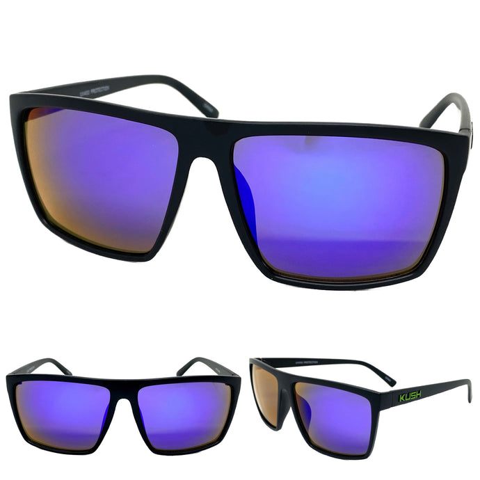 Classic Biker Gangster Hardcore KUSH SUNGLASSES Square Black Frame 6477