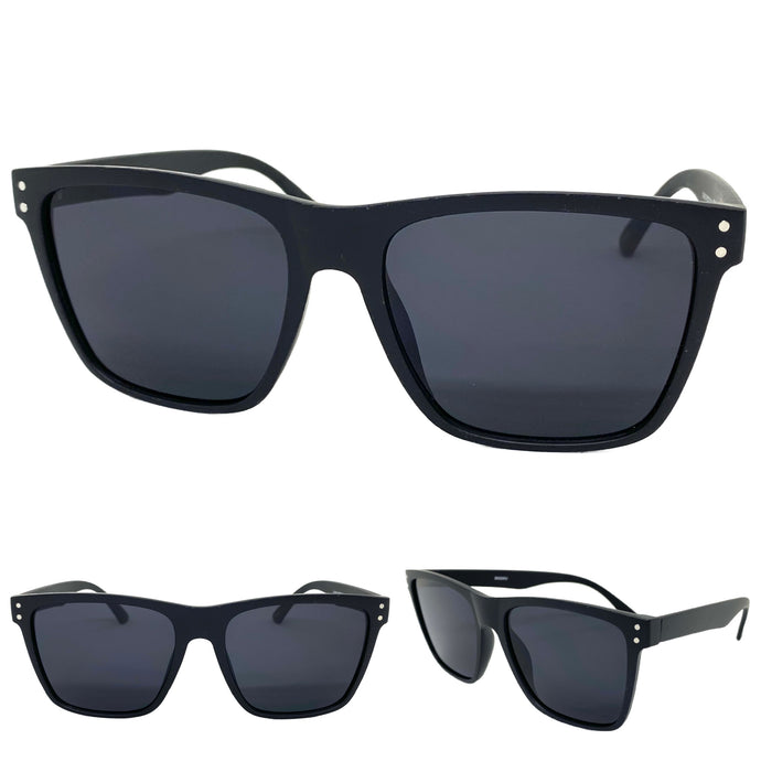 Classic Retro Biker Gangster Hardcore SUNGLASSES Square Black Frame 8930