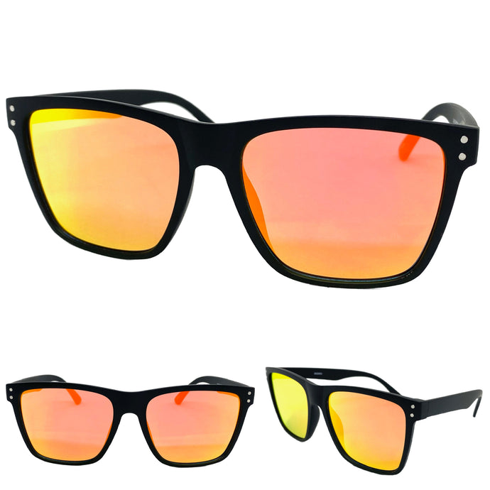 Classic Retro Biker Gangster Hardcore SUNGLASSES Square Black Frame 8930