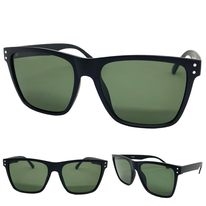 Classic Retro Biker Gangster Hardcore SUNGLASSES Square Black Frame 8930