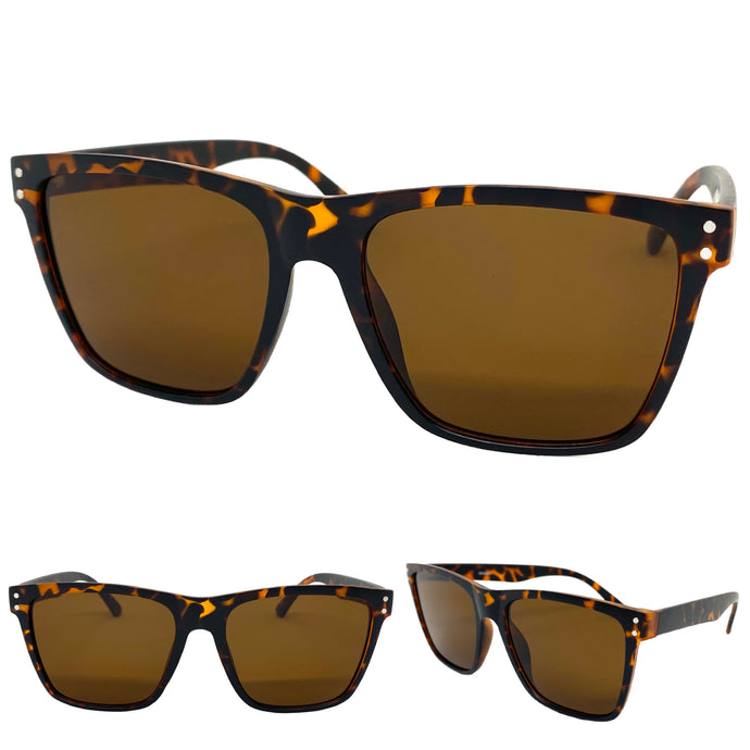 Classic Retro Biker Gangster Hardcore SUNGLASSES Square Tortoise Frame 8930