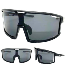 Oversized Retro Sporty Wrap Around Style SUNGLASSES Large Black Frame 5230