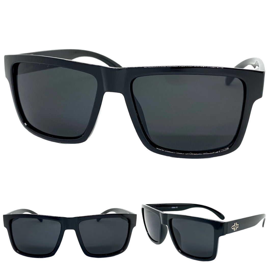 Classic Biker Gangster Hardcore Hip Hop SUNGLASSES Black Frame K0012