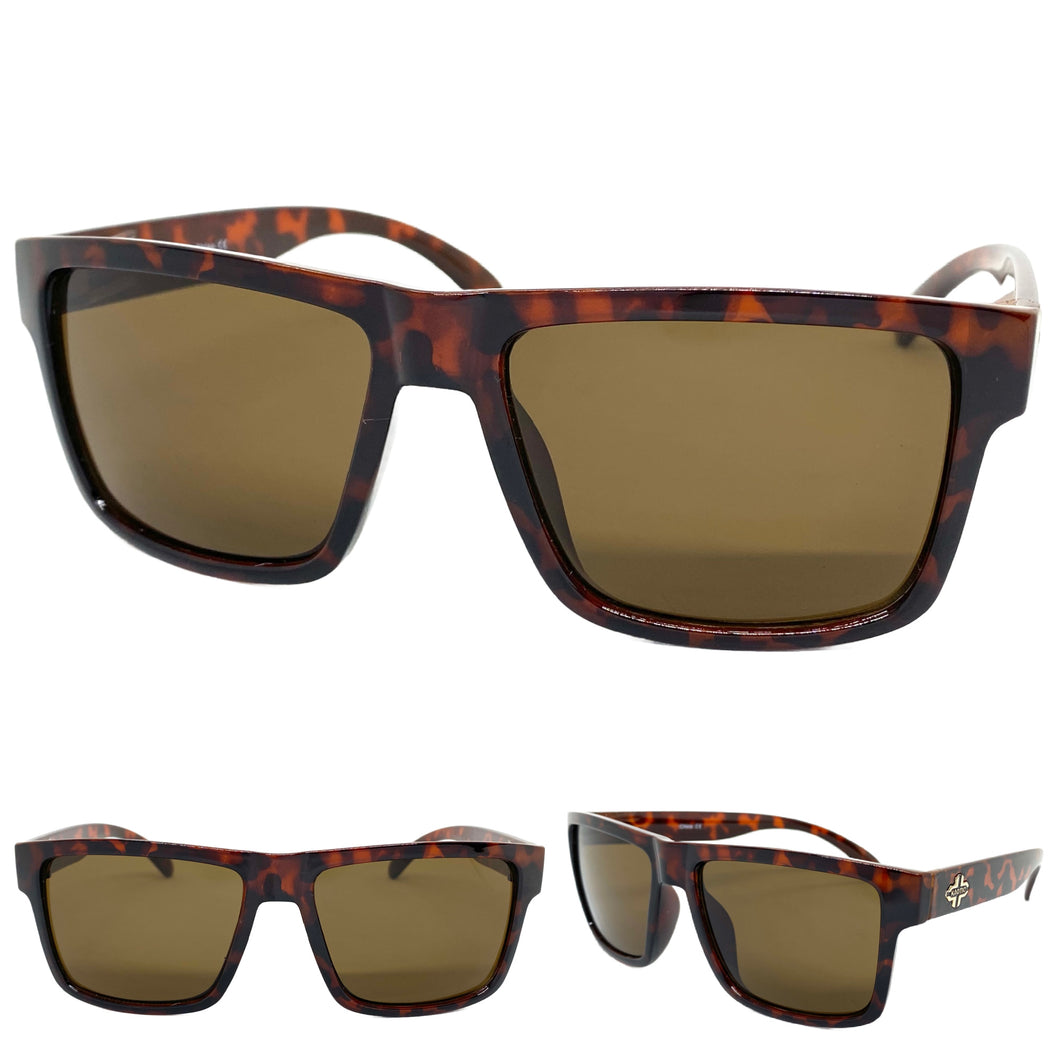 Classic Biker Motorcycle Hardcore Sporty SUNGLASSES Tortoise Frame K0012