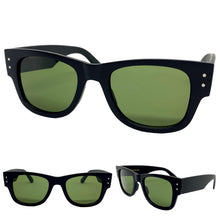 Classic Vintage Retro Biker Style SUNGLASSES Thick Square Black Frame B0224