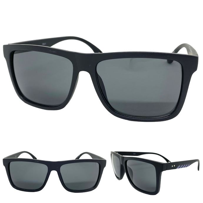 Classic Biker Sporty Trendy Hardcore SUNGLASSES Square Black Frame 6821