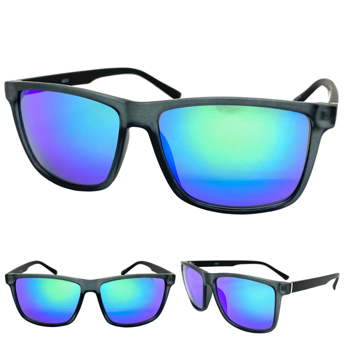 Classic Biker Sporty Trendy Stylish SUNGLASSES Square Gray Frame 6820