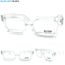 Classic Vintage Retro Style Blue Light Blocking Computer EYEGLASSES Large Thick Clear Frame 2016