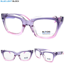 Classic Vintage Retro Style Blue Light Blocking Computer EYEGLASSES Large Thick Purple Frame 2018