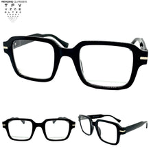 Classic Vintage Retro Style READING GLASSES READERS Square Black Frame R297