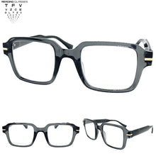 Classic Vintage Retro Style READING GLASSES READERS Square Gray Frame R297