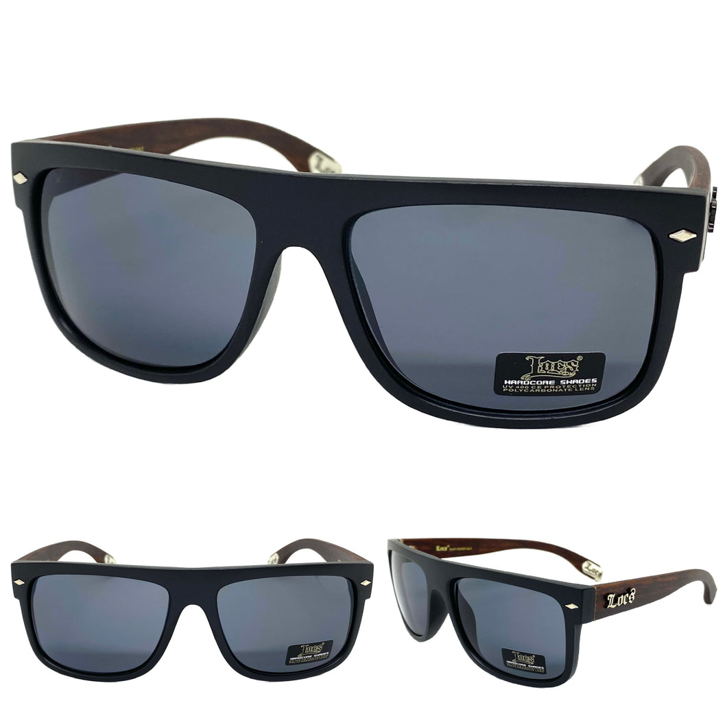 Classic Biker Gangster Hardcore LOCS SUNGLASSES Black Frame 91147