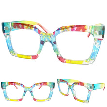 Oversized Exaggerated Funky Artsy Retro Style Clear Lens EYEGLASSES Multicolor Optical Frame BL913