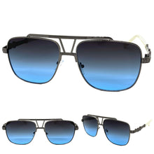Oversized Classic Luxury Designer Aviator Style SUNGLASSES Large Gray Frame 2430