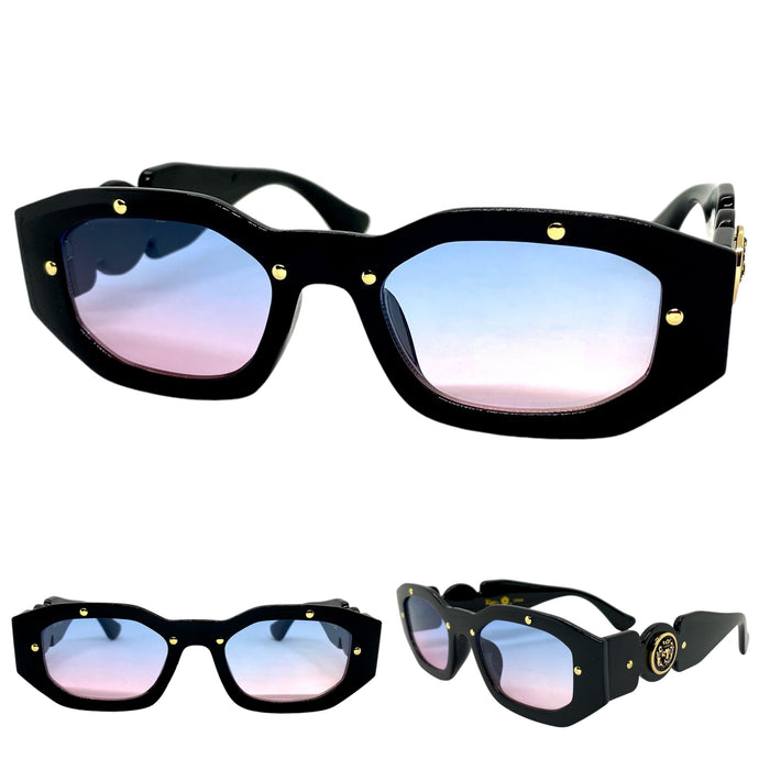 Classic Vintage Retro Hardcore Hip Hop Rapper Pimp Style SUNGLASSES Black Frame 4111