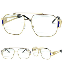 Classic Retro Luxury Designer Aviator Style Clear Lens EYEGLASSES Gold Frame 5509