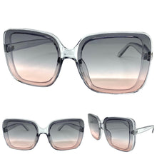 Oversized Vintage Retro Style SUNGLASSES X-Large Huge Square Gray Frame 5616