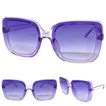Oversized Vintage Retro Style SUNGLASSES X-Large Huge Square Purple Frame 5616
