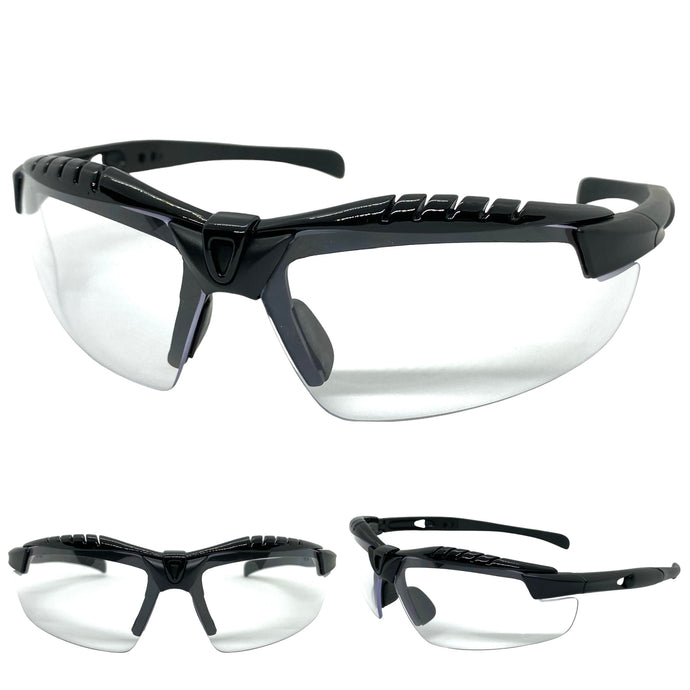 Motorcycle Biker Day or Night Riding SUNGLASSES Safety Eyewear Clear Lens 5240