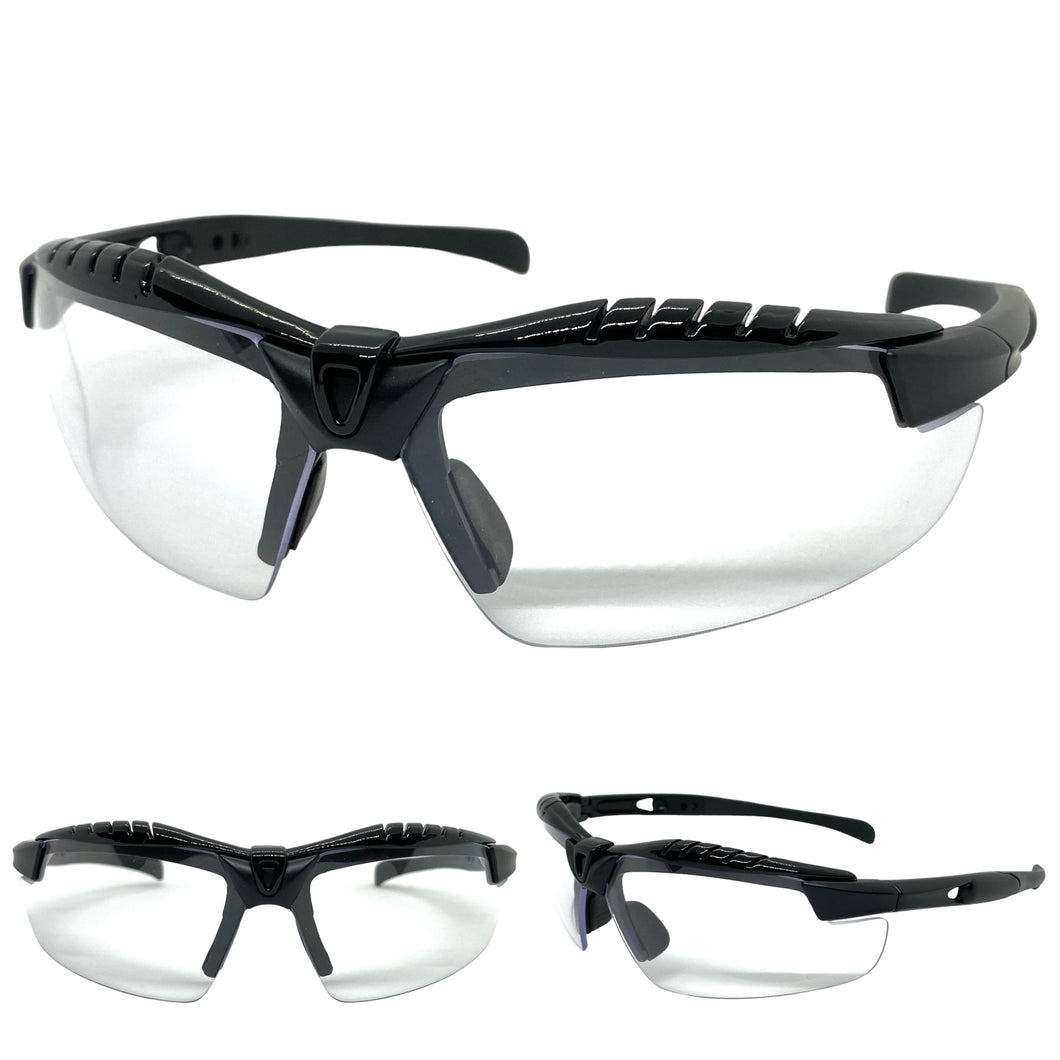 Motorcycle Biker Day or Night Riding SUNGLASSES Safety Eyewear Clear Lens 5240