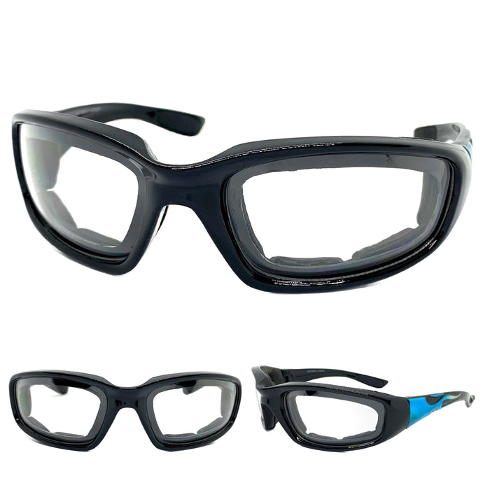 Motorcycle Biker Day or Night Riding PADDED SUNGLASSES Safety Eyewear 6327