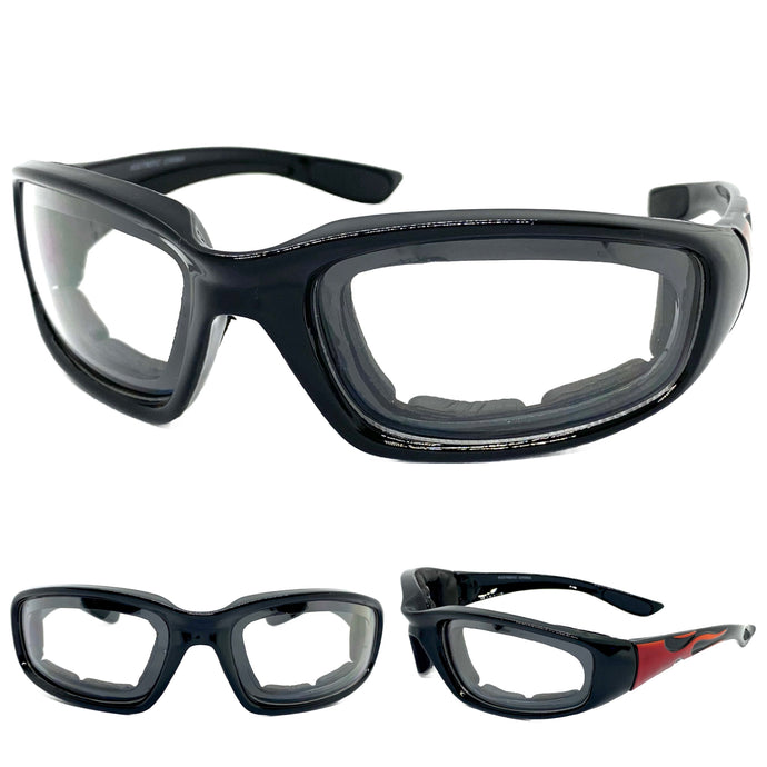 Motorcycle Biker Day or Night Riding PADDED SUNGLASSES Safety Eyewear 6327