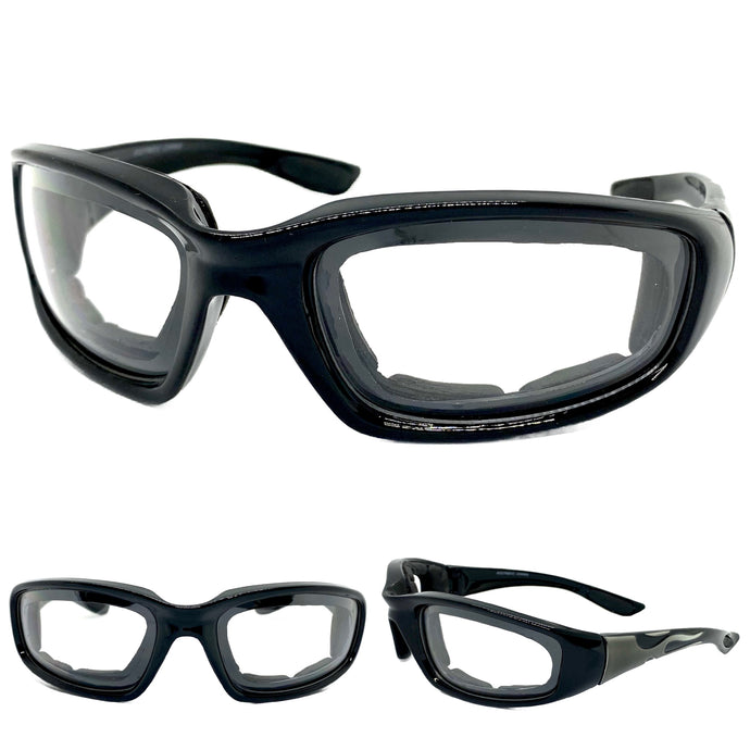 Motorcycle Biker Day or Night Riding PADDED SUNGLASSES Safety Eyewear 6327