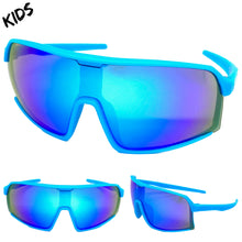 Kids Boys or Girls Retro Sporty Baseball Cycling Wrap Around Style SUNGLASSES Ages 6-13