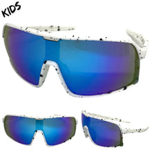 Kids Boys or Girls Retro Sporty Baseball Cycling Wrap Around Style SUNGLASSES Ages 6-13