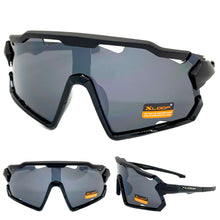 Oversized Retro Sporty Wrap Around Style SUNGLASSES Large Black Frame 3693