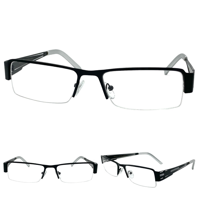 Classy Contemporary Modern Style Clear Lens EYEGLASSES Black Fashion Frame 1222