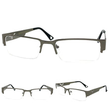 Classy Contemporary Modern Style Clear Lens EYEGLASSES Gunmetal Fashion Frame 1207