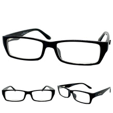 Classy Contemporary Modern Style Clear Lens EYEGLASSES Black Fashion Frame 1456