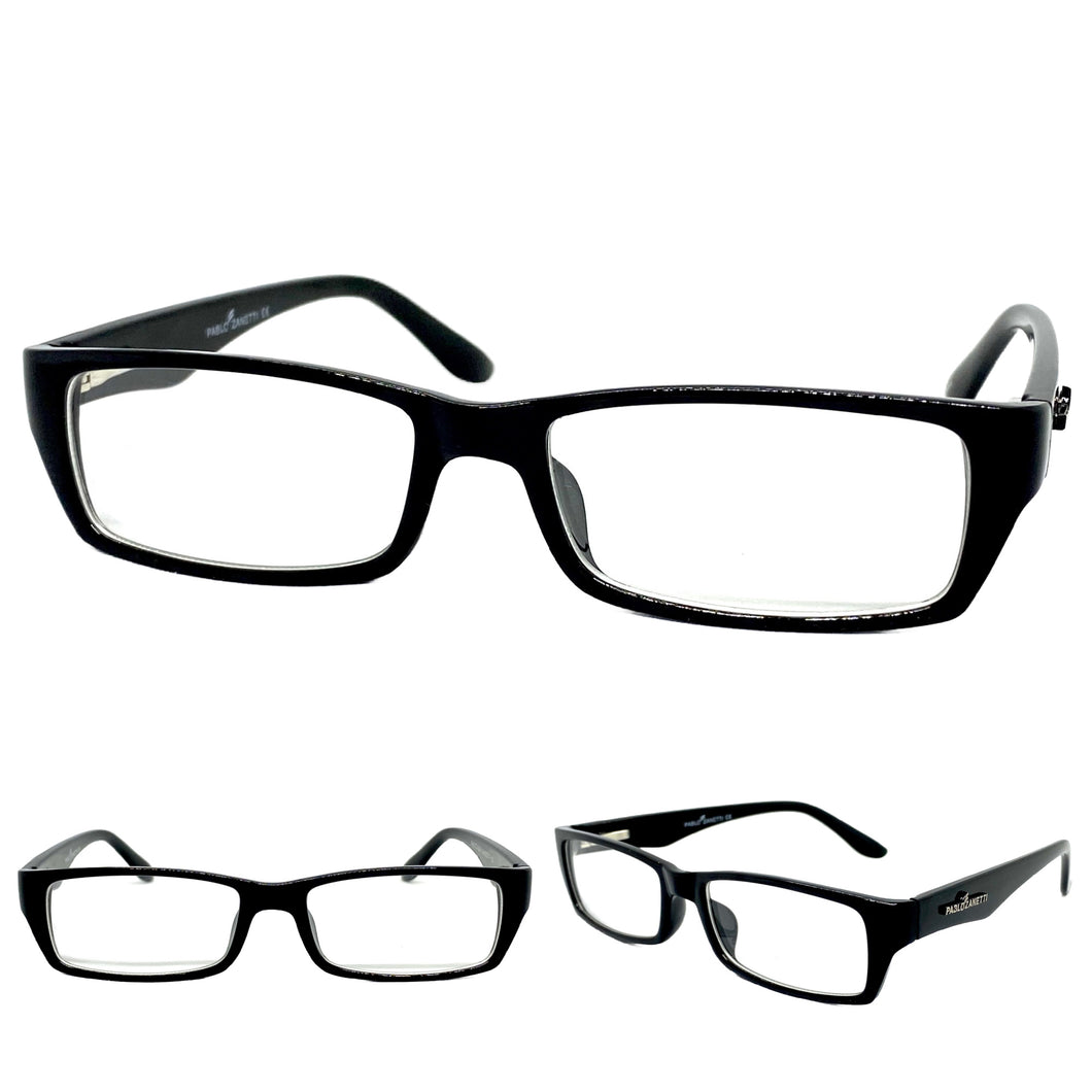 Classy Contemporary Modern Style Clear Lens EYEGLASSES Black Fashion Frame 1456