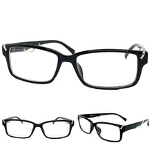 Classy Contemporary Modern Style Clear Lens EYEGLASSES Black Fashion Frame 1427