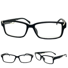 Classy Contemporary Modern Style Clear Lens EYEGLASSES Black Fashion Frame 1427