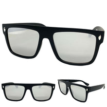 Classic Vintage Retro Style SUNGLASSES Large Square Black Frame 6038