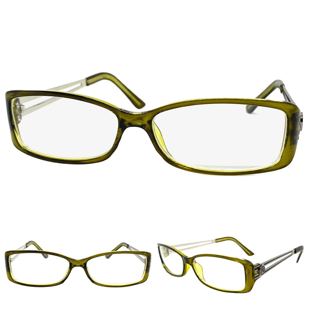 Classy Contemporary Modern Style Clear Lens EYEGLASSES Green Fashion Frame 4041