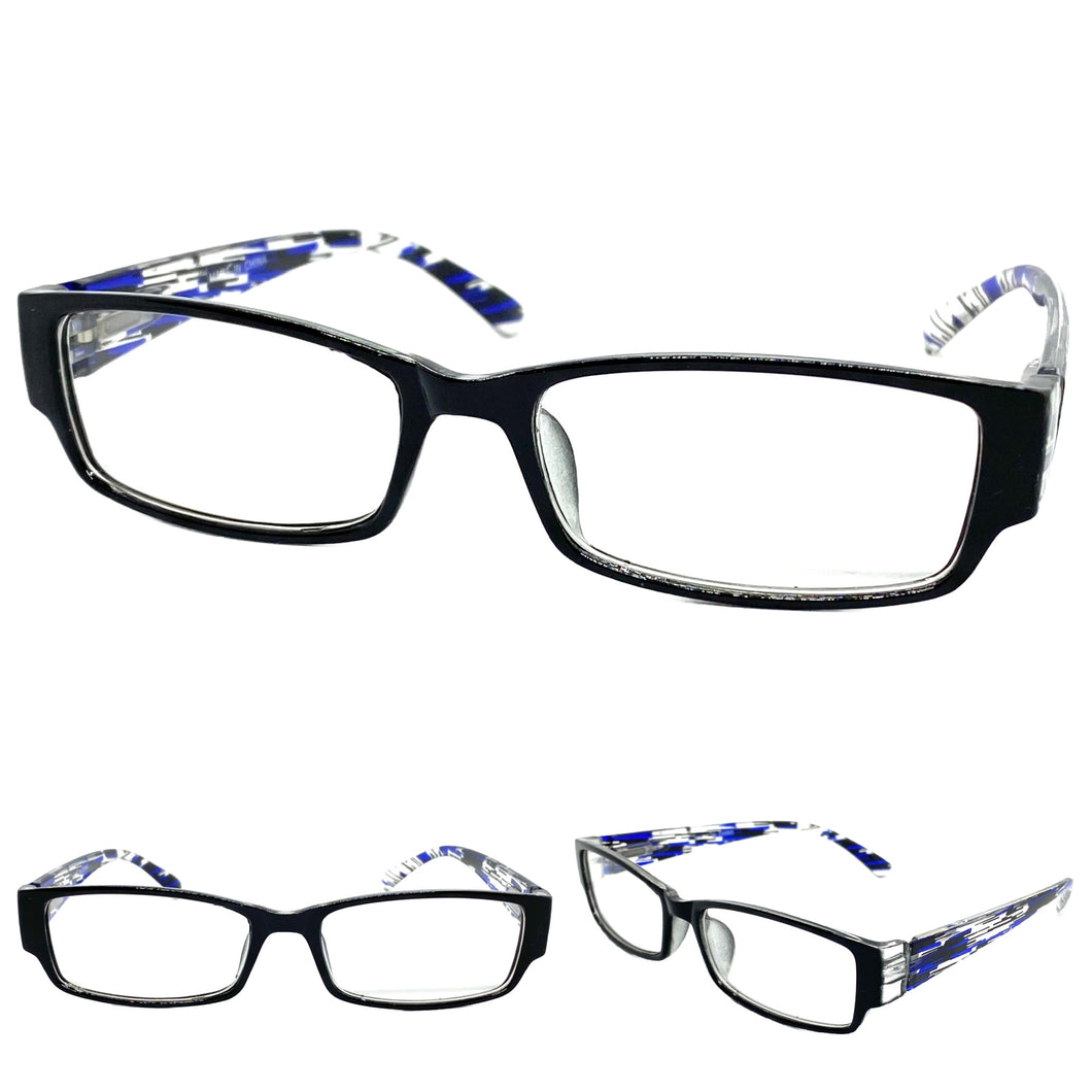 Classy Contemporary Modern Style Clear Lens EYEGLASSES Black Fashion Frame 8079