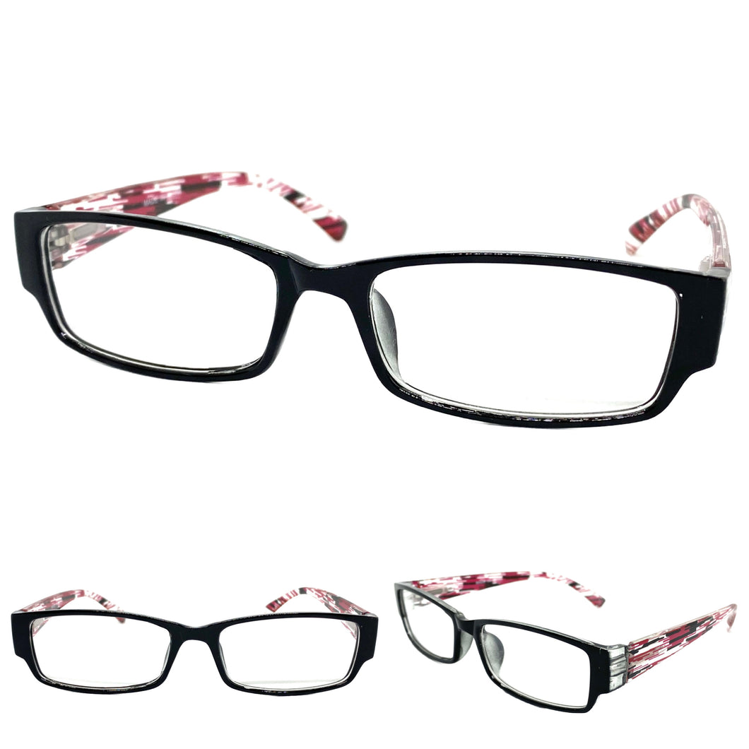 Classy Contemporary Modern Style Clear Lens EYEGLASSES Black Fashion Frame 8079