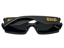 Classic Hardcore Biker Gangster Style LOCS SUNGLASSES Large Thick Matte Black Frame - Dark Lens 91336
